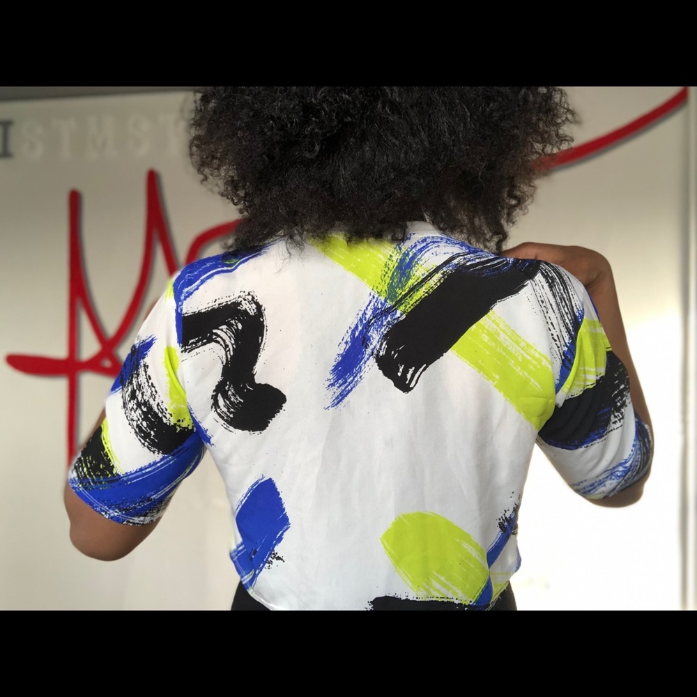 MultiColor Crop Top - Picture 2 of 2